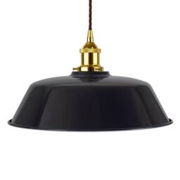 SE Home Navy Blue Chancery Pendant Light - Gold - Brown Twisted - thumbnail 1