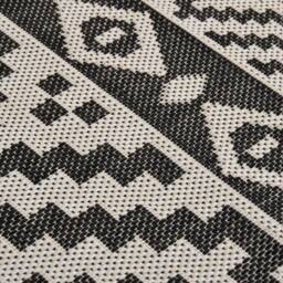 Berkfield Home Outdoor Flatweave Rug 120x170 cm Black Stripes - Size: Medium - thumbnail 5