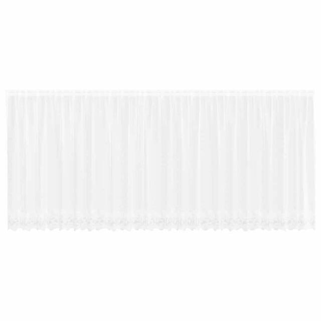 Berkfield Home Curtains with Curtains Floral White 600 x 140 cm Polyester - image 1