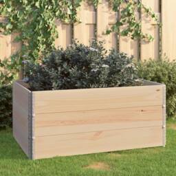 Berkfield Home Raised Beds 3 pcs 80x120 cm Solid Pine Wood (310051) in Brown - thumbnail 1