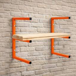 SPETLEK 2Pc Wall Mount Rack 3-Level Orange - Size: 10000mm x 520mm - thumbnail 3
