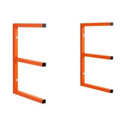 SPETLEK 2Pc Wall Mount Rack 3-Level Orange - Size: 10000mm x 520mm