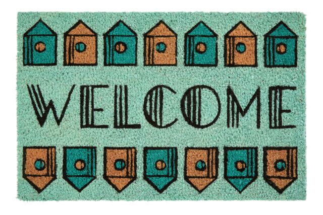 Orsina Welcome Home Light Green Doormat - Size: 100 cm diameter - image 1