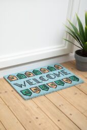 Orsina Welcome Home Light Green Doormat - Size: 100 cm diameter - thumbnail 2
