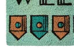 Orsina Welcome Home Light Green Doormat - Size: 100 cm diameter - thumbnail 3