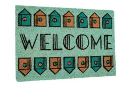 Orsina Welcome Home Light Green Doormat - Size: 100 cm diameter - thumbnail 4