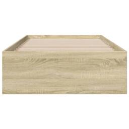 Berkfield Home Modern Bed Frame with Drawers without Mattress Sonoma Oak 90x200 cm in Light Oak - thumbnail 4