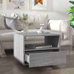 Berkfield Home Decorative Coffee Table Grey Sonoma 55x55x40 cm Engineered Wood - Size: 55 x 55 x 40 cm - thumbnail 2