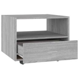 Berkfield Home Decorative Coffee Table Grey Sonoma 55x55x40 cm Engineered Wood - Size: 55 x 55 x 40 cm - thumbnail 6