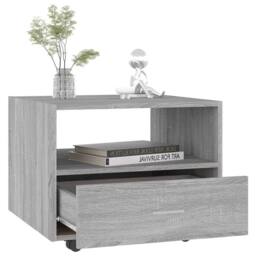 Berkfield Home Decorative Coffee Table Grey Sonoma 55x55x40 cm Engineered Wood - Size: 55 x 55 x 40 cm - thumbnail 4