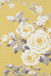 Catherine Lansfield 'Canterbury' Floral Duvet Set in Mustard - Size: Double - thumbnail 4