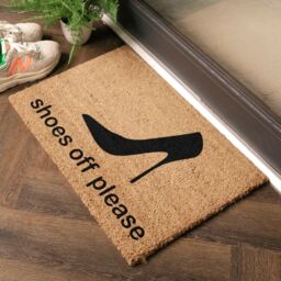 Artsy Mats Shoes Off-please Doormat - Regular 60x40cm in Black - Size: 40 cm x 60 cm - thumbnail 2
