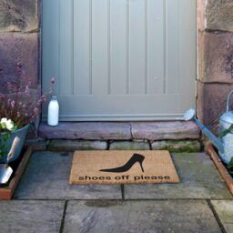 Artsy Mats Shoes Off-please Doormat - Regular 60x40cm in Black - Size: 40 cm x 60 cm - thumbnail 6