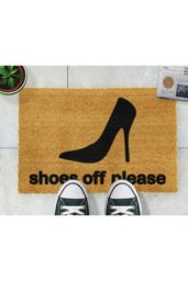 Artsy Mats Shoes Off-please Doormat - Regular 60x40cm in Black - Size: 40 cm x 60 cm - thumbnail 3