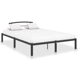 Berkfield Home Bed Frame Black Metal 160x200 cm - thumbnail 1