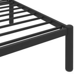 Berkfield Home Bed Frame Black Metal 160x200 cm - thumbnail 6