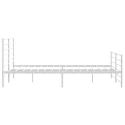 Berkfield Home Metal Bed Frame with Headboard & Footboard White 193x203 cm - thumbnail 7