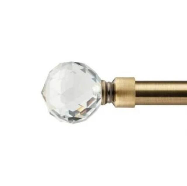 New Edge Blinds 16-19mm Cristalla Extendable Eyelet Curtain Pole Set in Bronze - Size: 120 cm - image 1