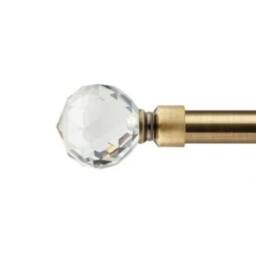 New Edge Blinds 16-19mm Cristalla Extendable Eyelet Curtain Pole Set in Bronze - Size: 120 cm - thumbnail 1