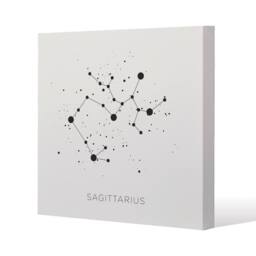Benjamin Tate Design Star constellation zodiac sagittarius (canvas) / 101 x 101 x 4cm in Natural - Size: 101 x 101 x 4 cm - thumbnail 1