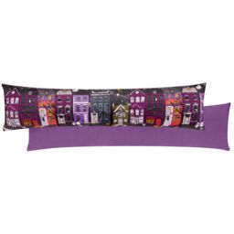 Furn . Creepy Town Velvet Draught Excluder in Black - thumbnail 1