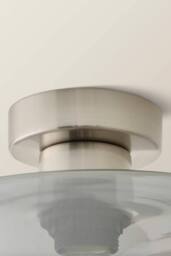 ValueLights Demi Brushed Chrome with Smoked Glass Shade Flush Ceiling Light in Metallic Silver - thumbnail 5