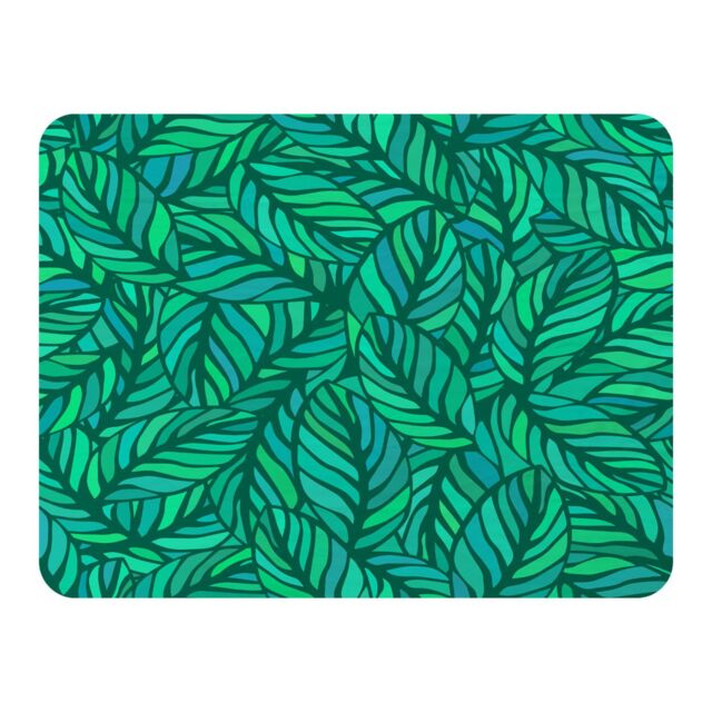 Benjamin Tate Design Green Leaves Pattern Designer Blanket in Natural - Size: 120 cm x 150 cm - image 1