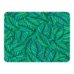 Benjamin Tate Design Green Leaves Pattern Designer Blanket in Natural - Size: 120 cm x 150 cm - thumbnail 1