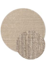 THE RUGS Jaipur Natural Round Jute Rug Handwoven Durable Dirt-Repellent Carpet in White - Size: 160 cm diameter - thumbnail 3