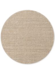 THE RUGS Jaipur Natural Round Jute Rug Handwoven Durable Dirt-Repellent Carpet in White - Size: 160 cm diameter - thumbnail 1