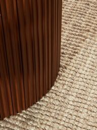 THE RUGS Jaipur Natural Round Jute Rug Handwoven Durable Dirt-Repellent Carpet in White - Size: 160 cm diameter - thumbnail 6