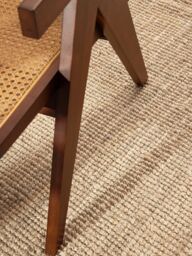THE RUGS Jaipur Natural Round Jute Rug Handwoven Durable Dirt-Repellent Carpet in White - Size: 160 cm diameter - thumbnail 5