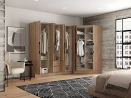 Vente-unique Corner Wardrobe With 2 Doors - L101 Cm - Color: Natural - AURALI in Light Oak - thumbnail 8