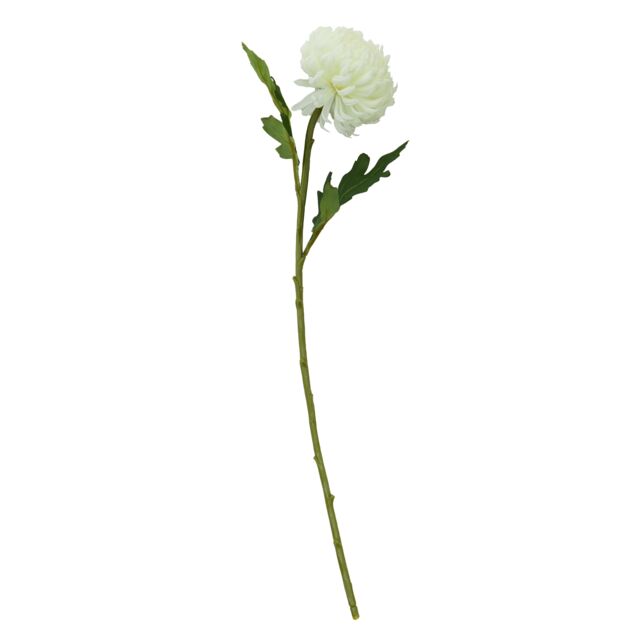 Orsina Chrysanthemum Stem - 84cm White, Realistic Faux Flower With Delicate Petals & Green Stem, Adds Elegance in White - image 1