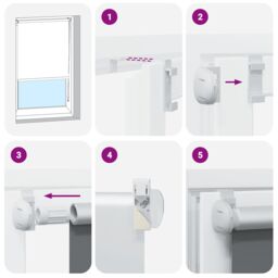 Berkfield Home Roller Blind Blackout White 115x150 cm Fabric Width 110.7 cm Polyester - thumbnail 5