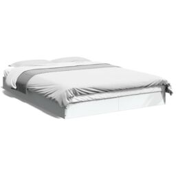 Berkfield Home Bed Frame without Mattress White 140x200 cm Engineered Wood - thumbnail 2