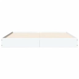 Berkfield Home Bed Frame without Mattress White 140x200 cm Engineered Wood - thumbnail 4