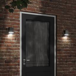 Berkfield Home Outdoor Wall Lights 2pcs Black Stainless Steel