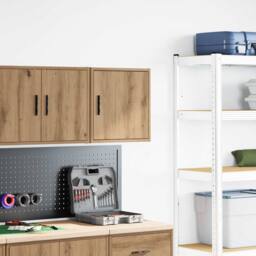 Berkfield Home Garage Wall Cabinet Artisan Oak Engineered Wood in Brown - thumbnail 3