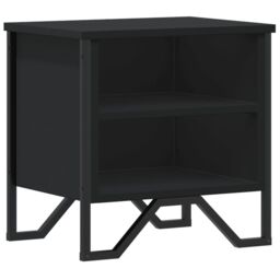 Berkfield Home Bedside Cabinet Black 40x30x40 cm Engineered Wood - Size: 40 x 30 x 40 cm - thumbnail 2