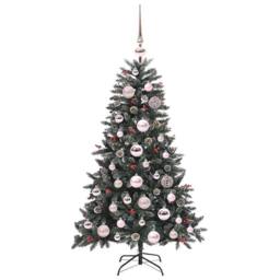 Berkfield Home Artificial Christmas Tree with 150 LEDs Green 68 x 68 x 120 cm - thumbnail 4