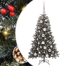 Berkfield Home Artificial Christmas Tree with 150 LEDs Green 68 x 68 x 120 cm - thumbnail 2