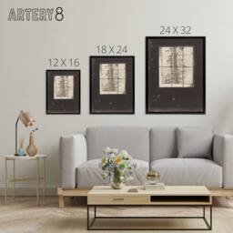 "Artery8 Le Jour Day Window View Redon Vintage Black Framed Canvas Wall Art in Grey - Size: W12"" x H16""" - thumbnail 4