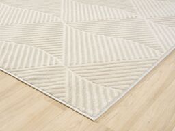 Desire Rugs Vellure Modern Living Room Area Rug Embossed Metallic Sheen Pyramid in Cream - Size: 120 cm x 170 cm - thumbnail 5