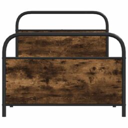 Berkfield Home Bed Frame Without Mattress 90x200 cm Smoked Oak Engineered Wood in Brown - thumbnail 5