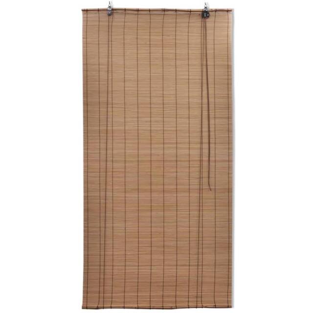 Berkfield Home Brown Bamboo Roller Blinds 120 x 160 cm - image 1