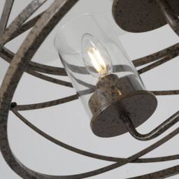 NIVOR 4 Light Farmhouse Chandelier Unique Design Adjustable Pendant Lamp E14 in Bronze - thumbnail 7