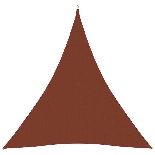 Berkfield Home Sunshade Sail Oxford Fabric Triangular 4x4x4 m Terracotta in Brown - image 1