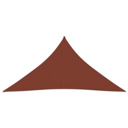 Berkfield Home Sunshade Sail Oxford Fabric Triangular 4x4x4 m Terracotta in Brown - thumbnail 2