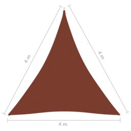 Berkfield Home Sunshade Sail Oxford Fabric Triangular 4x4x4 m Terracotta in Brown - thumbnail 6